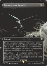 MTG Courageous Resolve (Borderless) Foil NM Commander Lord of the Rings LOTR
