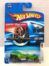 Hot Wheels FASTER THAN EVER FTE - 2006 #018 PREYING MENACE - Green 1st Editions
