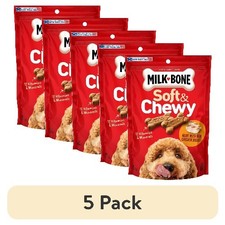 5 pack Milk Bone Soft and Chewy Dog Treats, Chicken Recipe
