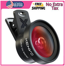 Pro Lens Kit for iPhone and Android, Macro Wide Angle with LED Black