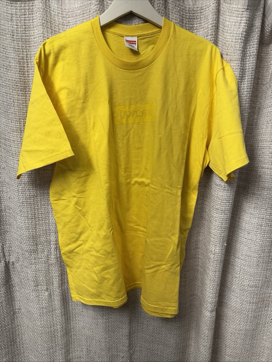 【Supreme】Small Box T-Shirt★Bright Yellow★25SS★ NWT Men's Supreme Small Box Long Sleeve T-shirt Yellow Size