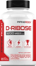 D-Ribose Capsules 1600mg | 120 Count | Non-GMO | By Piping Rock