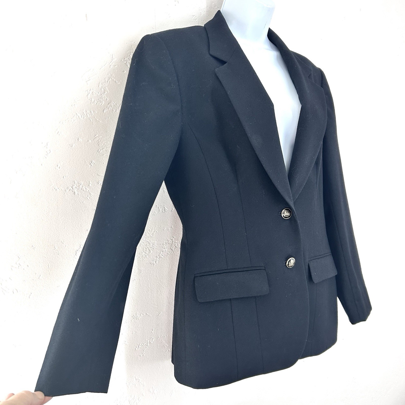 Pendleton Vintage Classic Black Two-Button Blazer… - image 4