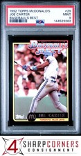 1992 TOPPS McDONALD'S BASEBALL'S BEST #29 JOE CARTER PSA 9