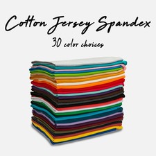 Cotton Jersey Spandex Fabric - 60" Wide - 95 Cotton 5 Spandex - By The Yard