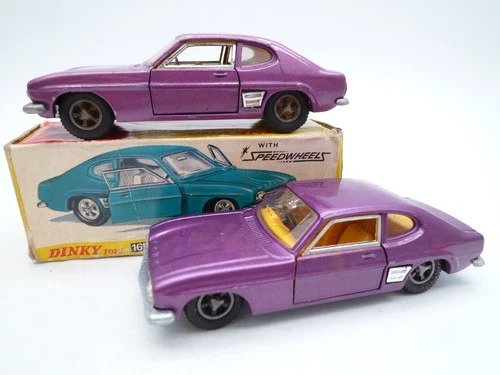 VINTAGE DINKY TOYS 165 FORD CAPRI MK1 PAIR / ONE ORIGINAL BOX 1969-76