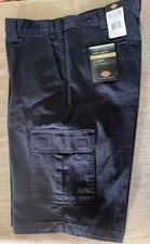 Dickies Mens 36 Shorts Loose Fit Flat Front Navy Blue Cargo 13" Inseam New Tags