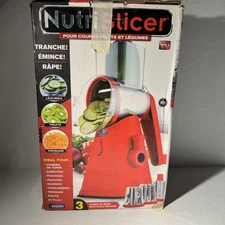 Emson 1988FED NutriSlicer 3 In1 Countertop Vegetable and Fruit Slicer New
