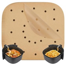 100 Pezzi Carta forno per Friggitrice ad aria Carta Pergamena Fodera Realizzato