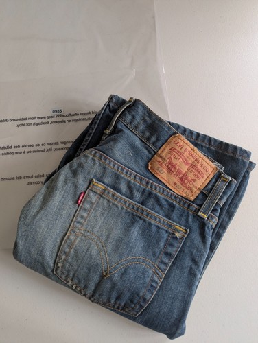 Y2K Levi's 527 Jeans Uomo Tg 30x30 (vero 30x31) Stivaletto Basso Taglio Lavaggio Scuro Sbiadito - Foto 13 di 13