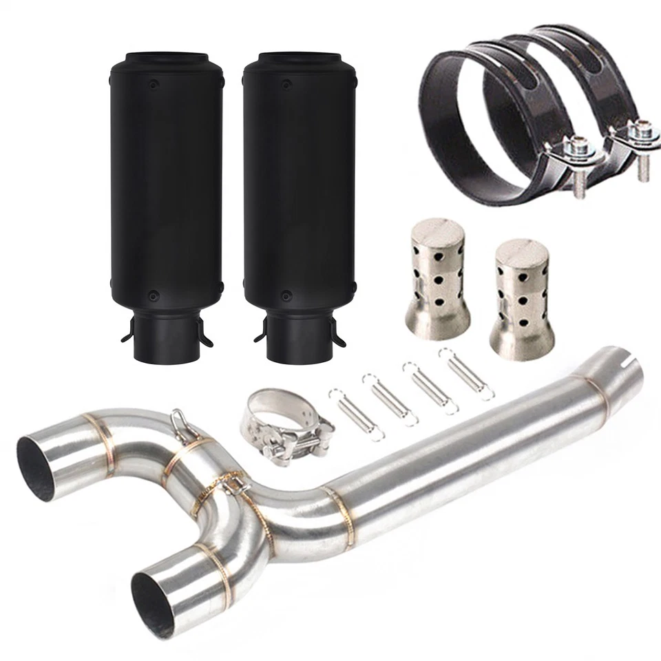 For Yamaha FZ6 Fazer 2004-2009 FZ6N FZ6S Exhaust Mid Pipe Escape Bolt-on System - Image 2 of 4