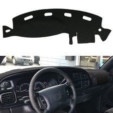 Cubierta de salpicadero cubierta de salpicadero alfombrilla para Dodge Ram 1998 1999 2000 2001 (negro)...
