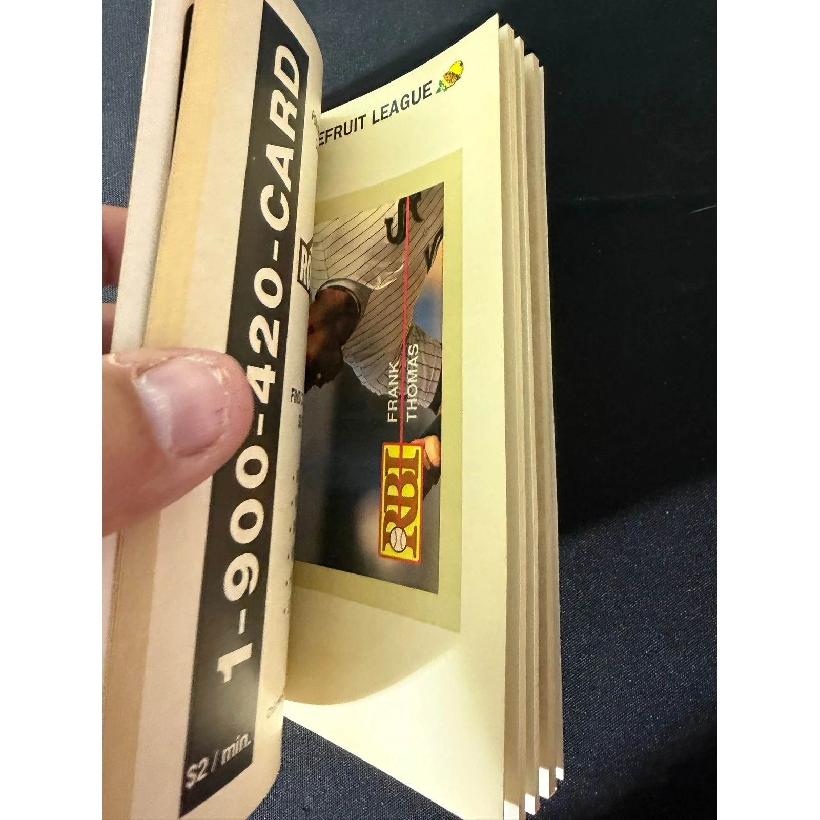 RBI Baseball Card Complete 1992 Frank Thomas Spring Training Grapefruit League - thumbnail 6
