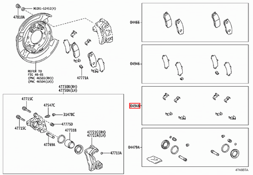 Genuine LandCruiser 105 80 79 Series HZJ FZJ HDJ FJ VDJ Rear Brake Disc Clip Set - Picture 9 of 20