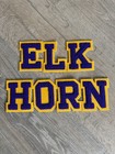 Vintage Chenille Letters For Varsity Jacket NEW Retro ELKHORN Purple Gold 3.5” — photo 1