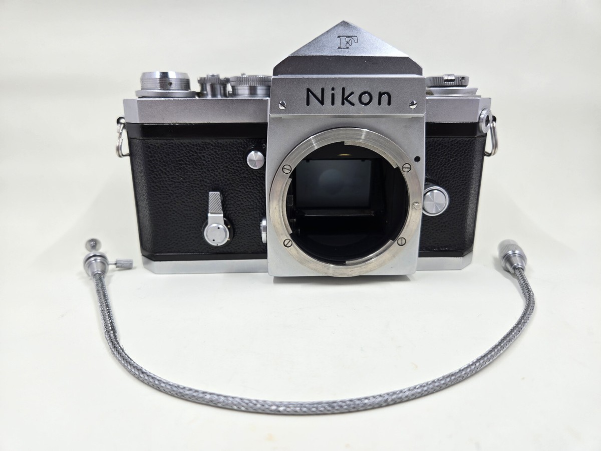Early 1959 Nikon F 6402043 with Eyelevel Finder, Cable Release