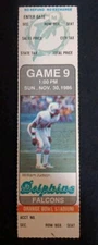 1986 Dolphins vs Falcons Dan Marino 2 Touchdowns NFL Football Full Ticket Proof