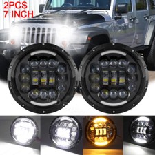 Pair 7 Inch Round Led Replacement Headlights For 2007-2014 Jeep Wrangler Jk Pair 7 Inch Round Led Replacement Headlights For 2007-2014 Jeep Wrangler Jk