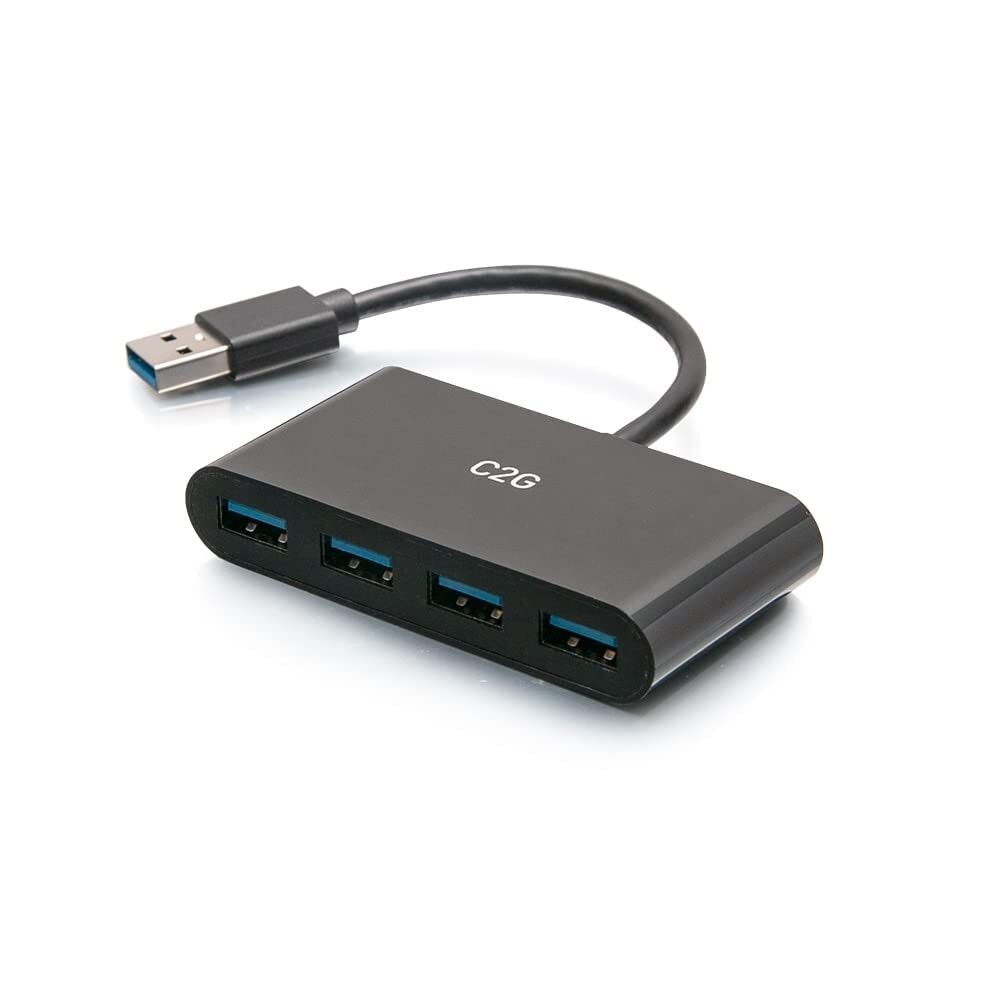 C2G 4-Port USB-A 3.0 Hub, SuperSpeed 5Gb Data Hub for Dell, Surface Pro, XPS, Ma