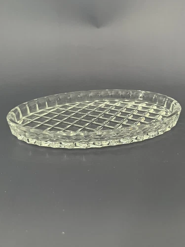 Vintage Fostoria American Pattern 24% Lead Crystal Oval  Dish
