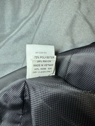 Vintage Structure Modern Fit Vest Men SIze S Button Up Black/ Gray Pinstripe - Picture 5 of 5