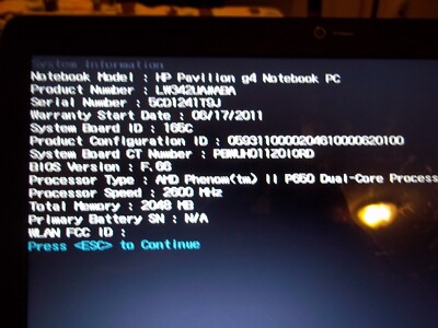 HP Pavilion G4 1125dx for parts *4 | eBay