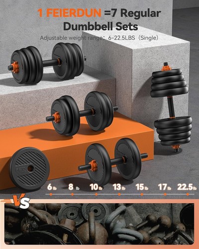 Home Gym Adjustable Dumbbell Set - Includes Barbell, Kettlebell & Push-Up Stand - Picture 5 of 10