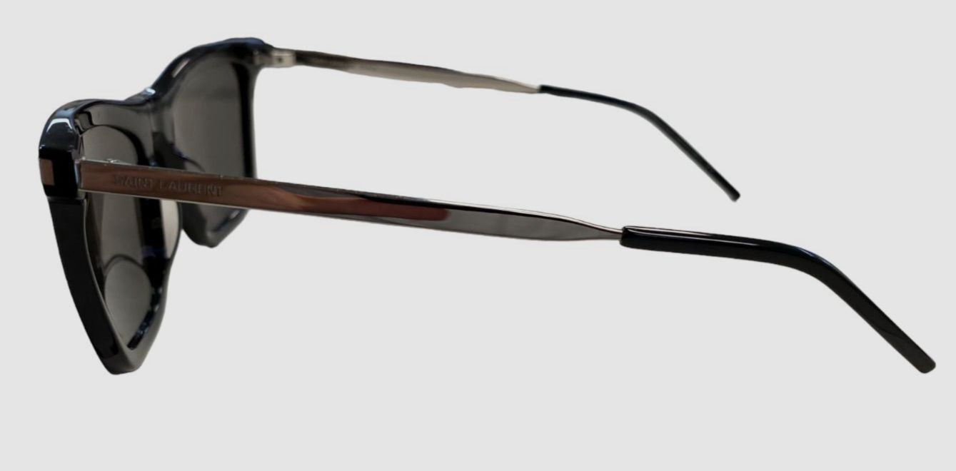 Occhiali da sole donna Saint Laurent neri rettangolari tonalità $460 misura 55 18 145