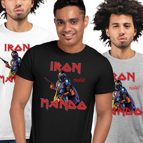 Iron Mando Hunter T-shirt Mandalorian Star This Is The Way Baby Yoda Fans - Picture 12 of 18