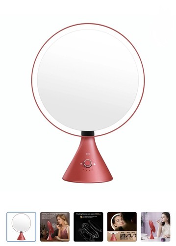 FASCINATE 9" Round Sensor Freestanding Makeup Mirror with Lighted