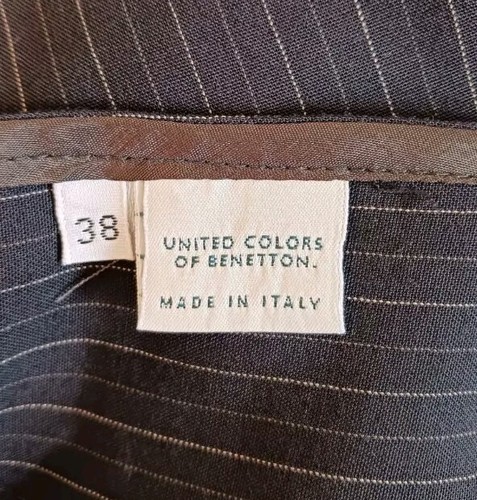 United Colors of Benetton Pin Stripe black minidress Y2K Size Xs, (Size 38 ) - Picture 7 of 10