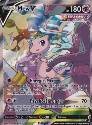 Mew-V 251/264 FULLART Fusions Angriff Pokemon Karte Deutsch