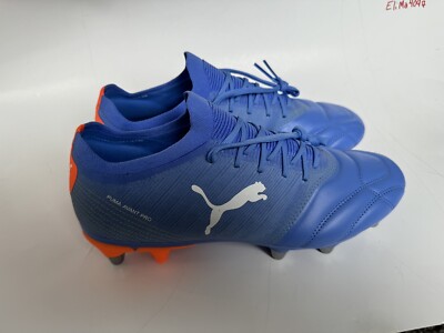 Puma AVANT PRO Rugby Men's Cleats Metal Blue/Orange 106714-03 Size 10