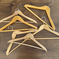 Vintage Wooden Clothes Hangers - Lot of 6