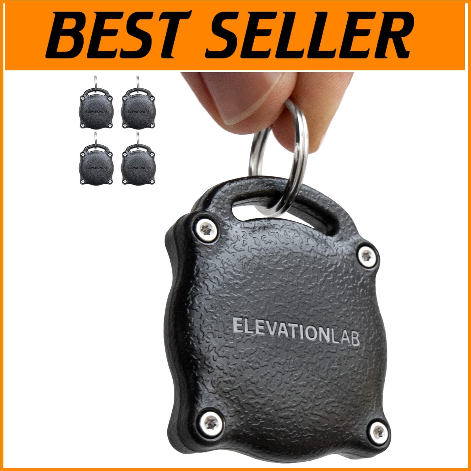 4-Pack Waterproof AirTag Keychain with Indestructible Case for Maximum Protection