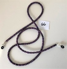 Purple Freshwater Pearl Eyeglass Eye Glass Sunglass Bead Leash Lanyard Holder 29