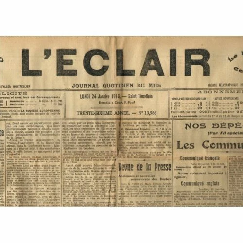 Journaux et bulletins de collection première guerre mondiale