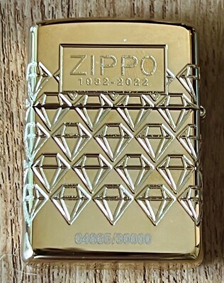 Zippo 90th Anniversary COTY Lighter, Gold Plated Asian Version