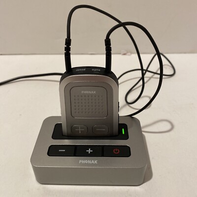 Phonak TVLink2 Base Station TV Link II w/ Power Cord & Compilot For Parts/Repair