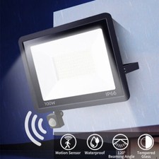 LED FLOODLIGHT OUTDOOR SECURITY LIGHT FLOOD GARDEN MOTION SENSOR PIR LIGHTS