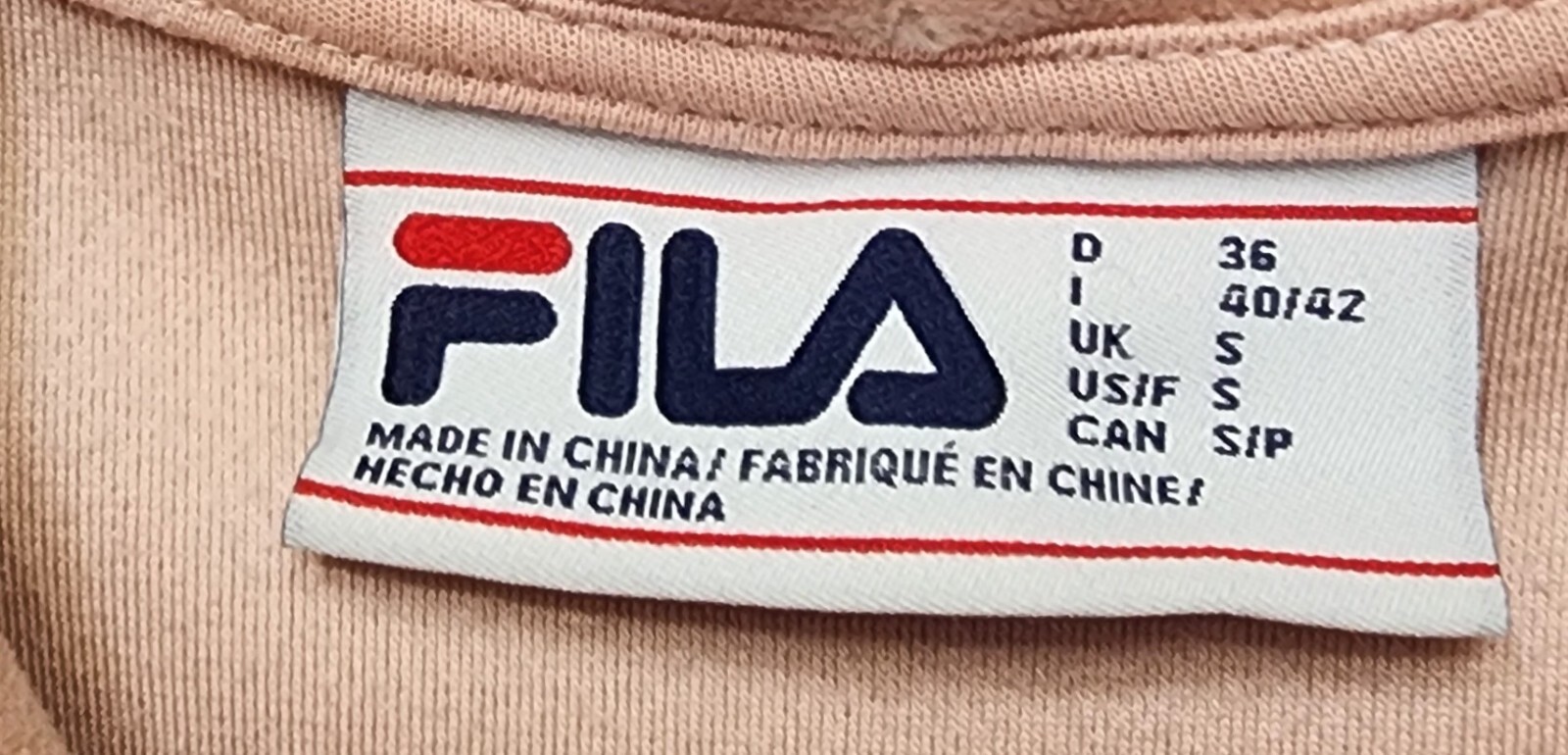 Felpa con cappuccio donna Fila Velor giacca da pista coccole taglia small