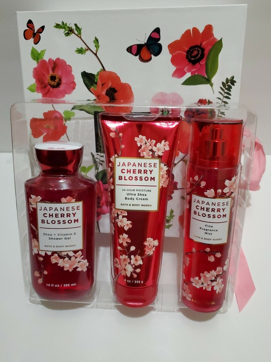 NEW BATH & BODY WORKS HAPPY MOTHERS DAY 3 PCS JAPANESE CHERRY