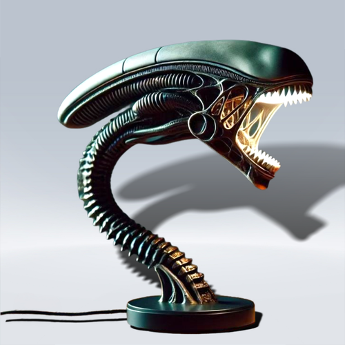 Creative Alien Creature Light Holder Home Decor Table Lamp Desktop Ornament - Picture 2 of 9