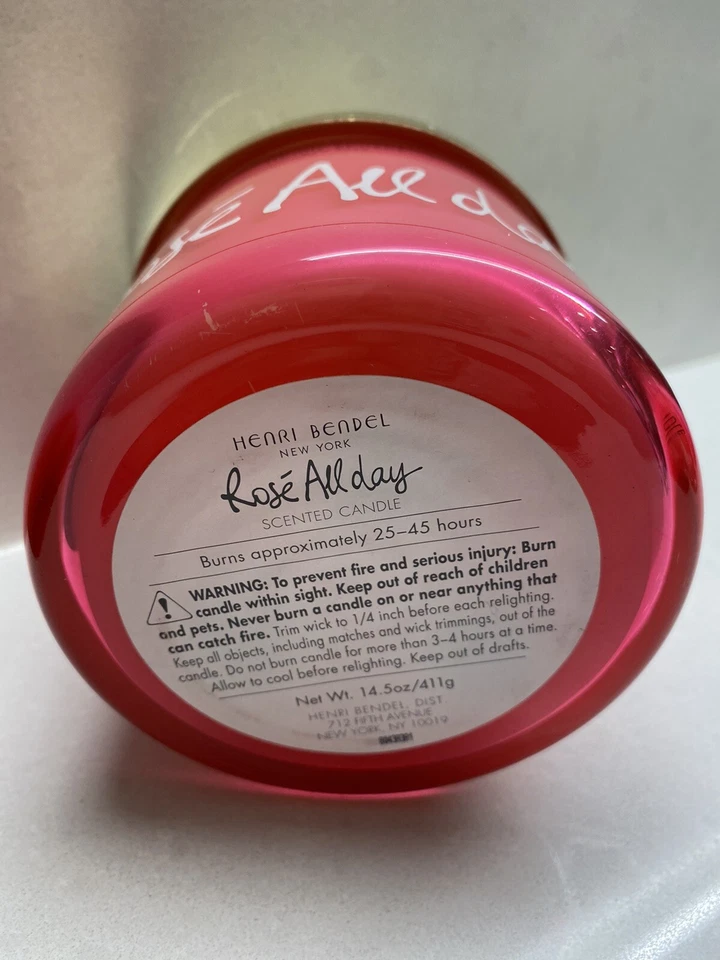 Henri Bendel Roses Todo el Día FIRMA COLECCIÓN VELA DE LUJO NUEVO EN CAJA (14,5 oz) Foto 4 de 4