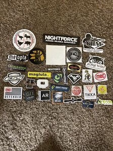 SHOT Show 31 Gun Stickers Nightforce Otis Right To Bear HS Precision Firearm Mec