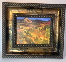 Tuscan Landscape Canvas Wall Art Italy Heavy Wood Professional Frame Italian