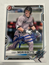 CODY MORISSETTE SIGNED 2021 BOWMAN DRAFT PROSPECT BASEBALL ROOKIE CARD AUTO
