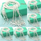 Lot 5/10Pcs 925 silver-plate 1MM Snake Chain Necklace For Pendant 16-24inch AAA