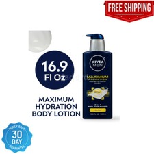 NIVEA Men Maximum Hydration 3-in-1 Nourishing Lotion - Body, Face, Hands - 16.9