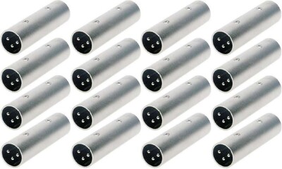 12x ADAM HALL XLR Adapter 3-pol male männlich / XLR male Stecker Audio Verbinder